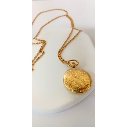 VINTAGE Airin γυναικείο ρολόι λαιμού ατσάλινο επιχρυσωμένο (VIN77 - 191133)